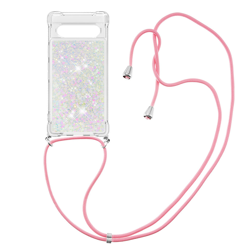 YB Quicksand Series-4 for Google Pixel 7a 5G Liquid Quicksand Phone Protective Case Soft TPU Drop-proof Cover with Lanyard YB Quicksand Series-4 for Google Pixel 7a 5G Liquid Quicksand Phone Protective Case Soft TPU Drop-proof Cover with Lanyard